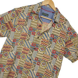 Orvis Mens Button-Up Shirt Large Aztec Southwest AOP Casual Outdoors Cotton